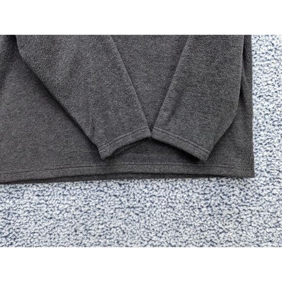 Vintage Lands End Fleece Sweatshirt Size XL V Neck Pullover 90s Y2K Outdoor Gray - Picture 4 of 11